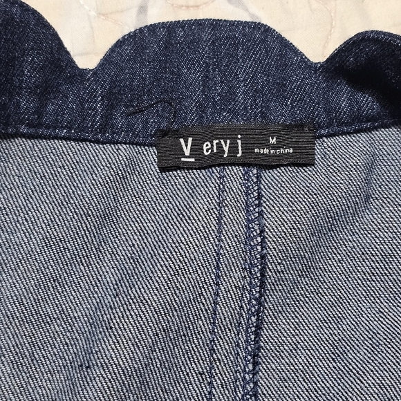 Very J Blue Denim Button Down Skirt Women’s Size Medium - Picture 7 of 8
